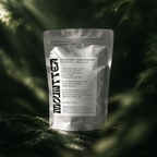 Feng Xue Hong black tea pouch on a moss-covered surface