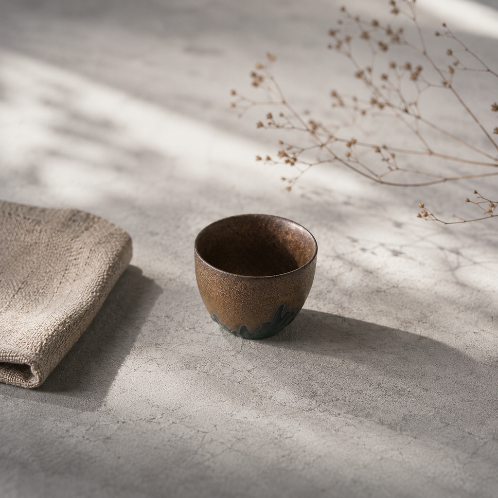 Liu Ying Tea Bowl, Clay and Glaze, 60 ml