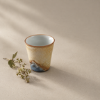 Mountain Landscape Tea Bowl, Ceramic and Glaze, 30 ml