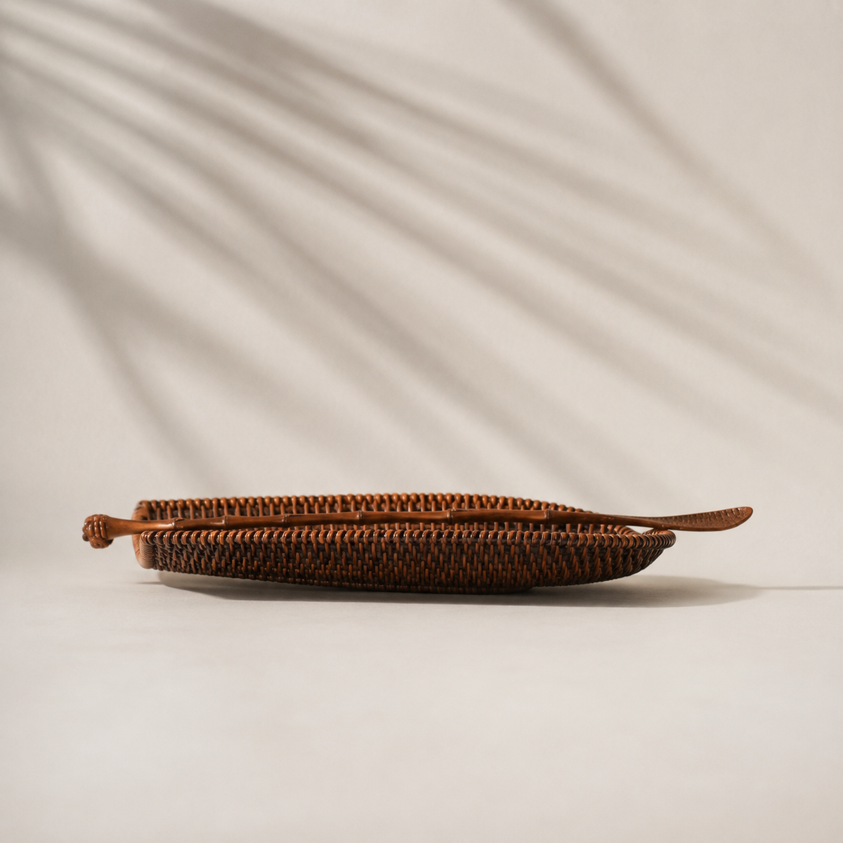 Copper Tea Presentation Tray with Spoon