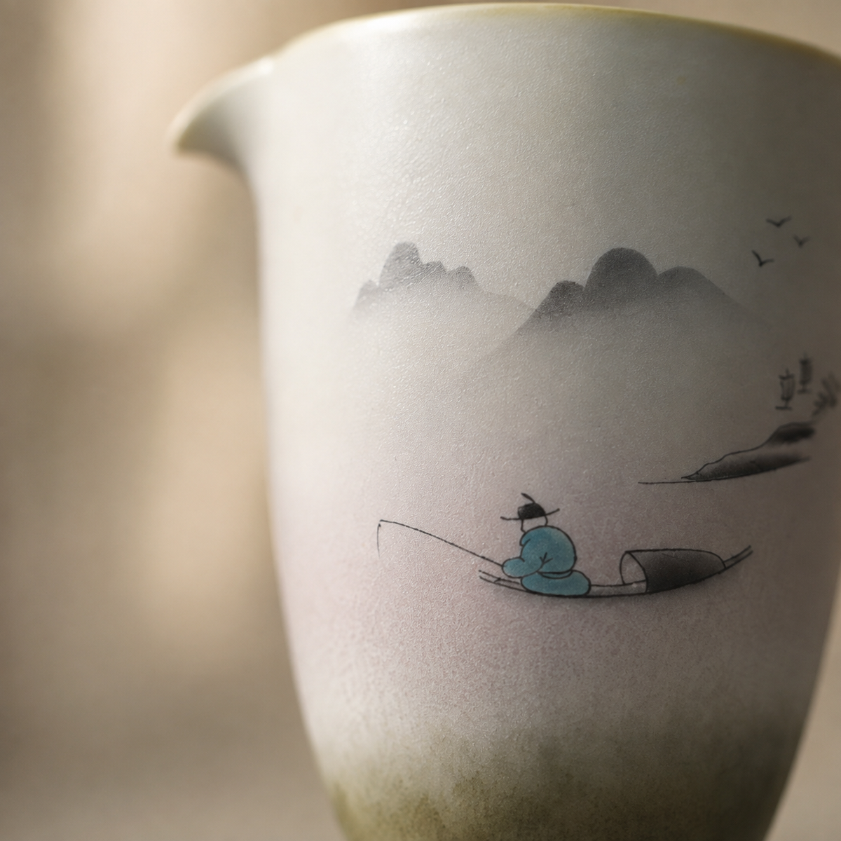 Fishing Tea Pitcher, Ceramic, 220 ml