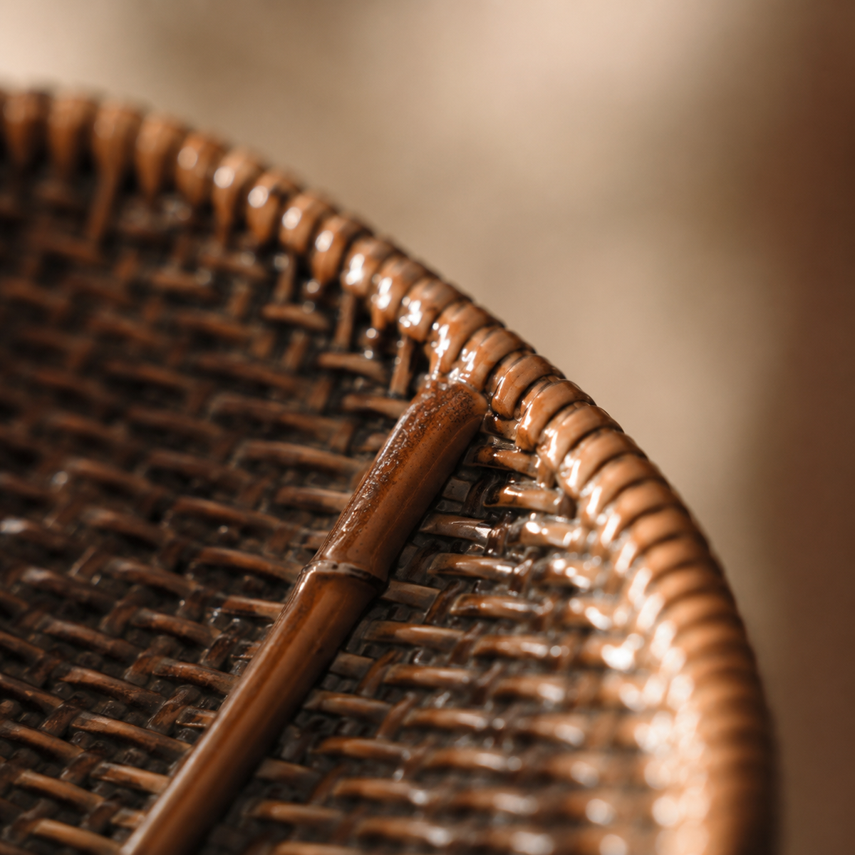 Copper Tea Presentation Tray with Spoon