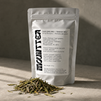 Xi Hu Long Jing green tea pouch with flat loose leaves