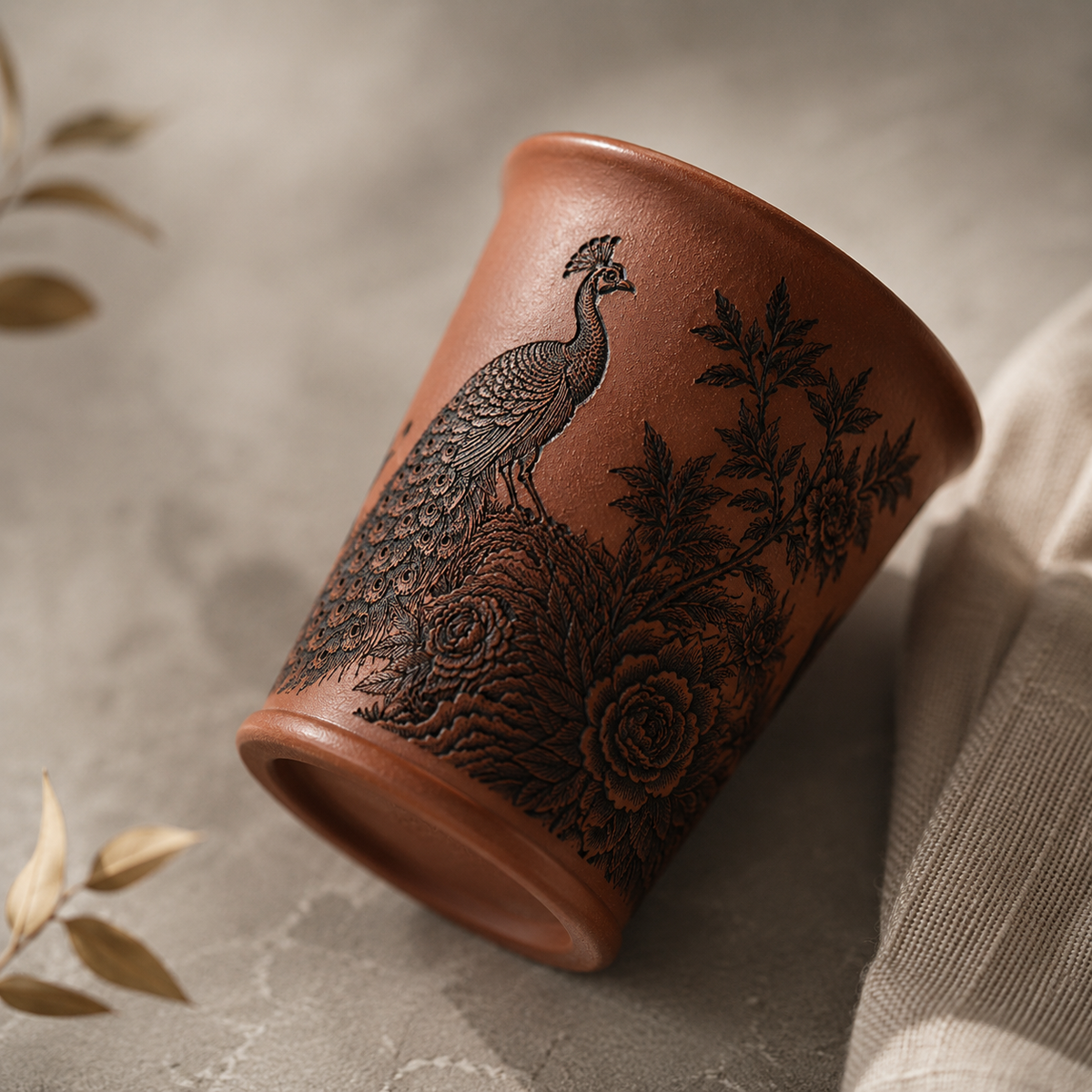 Taça de chá Zi Ni «Faisão», argila de Yixing, 170 ml