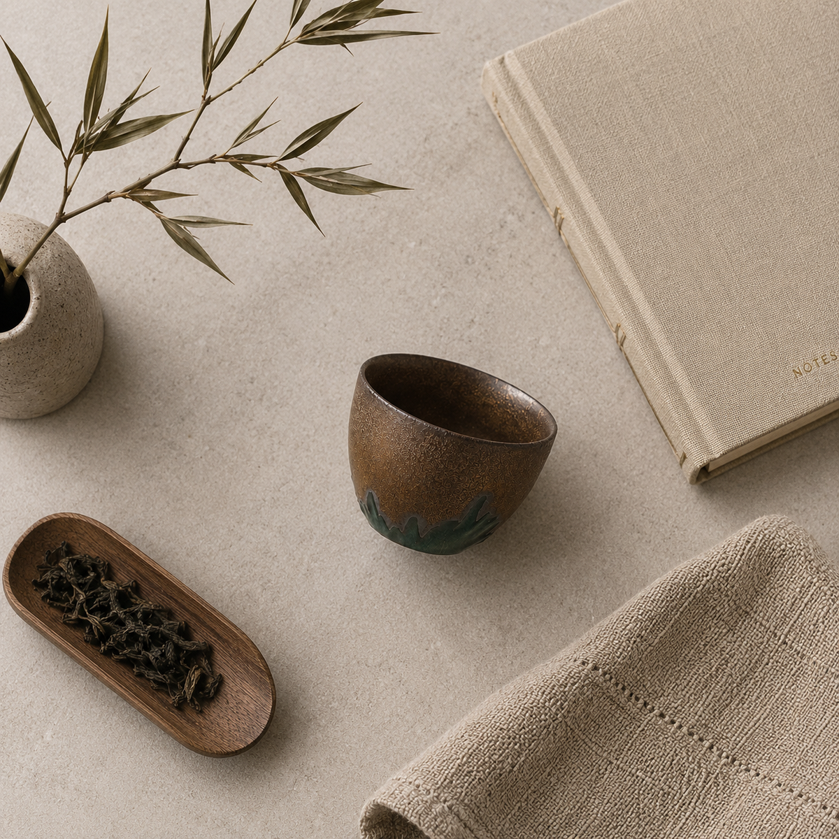 Liu Ying Tea Bowl, Clay and Glaze, 60 ml