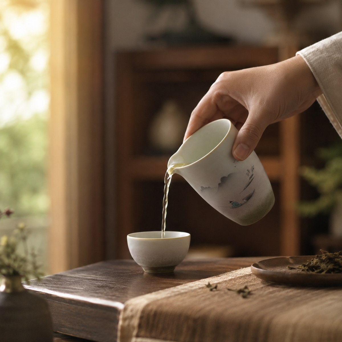 Fishing Tea Pitcher, Ceramic, 220 ml
