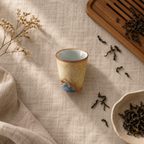 Mountain Landscape Tea Bowl, Ceramic and Glaze, 30 ml